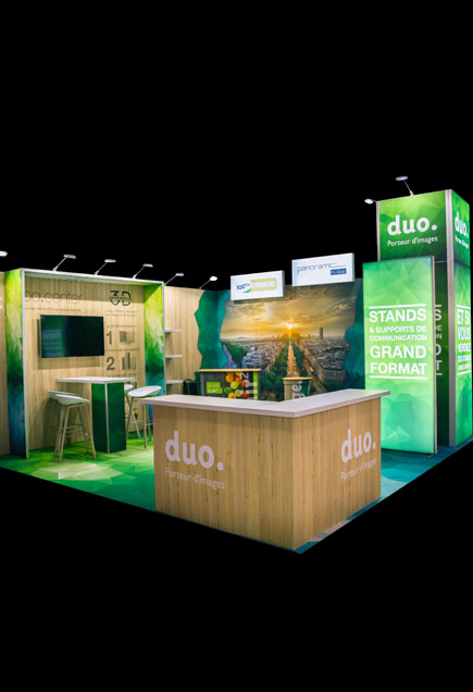 Exemple d'un stand modulaire DUO